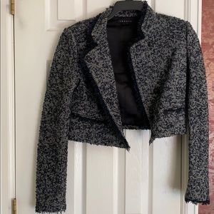 theory blue blazer coat